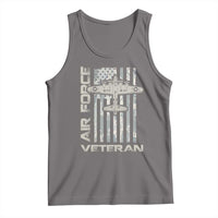 Air Force Veteran Tank Top Vintage Camo USA Flag Veterans - Wonder Print Shop