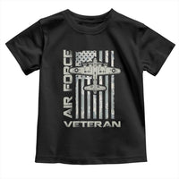 Air Force Veteran Toddler T Shirt Vintage Camo USA Flag Veterans - Wonder Print Shop