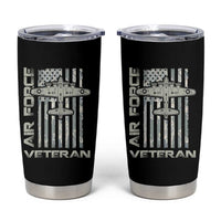 Air Force Veteran Tumbler Cup Vintage Camo USA Flag Veterans - Wonder Print Shop
