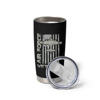 Air Force Veteran Tumbler Cup Vintage Camo USA Flag Veterans - Wonder Print Shop