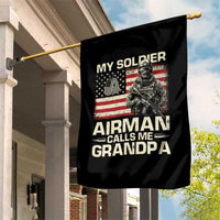 Proud Air Force Grandpa Garden Flag My Soldier Airman Calls Me Grandpa US Flag - Wonder Print Shop