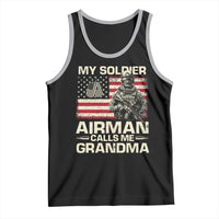 Proud Air Force Grandma Tank Top My Soldier Airman Calls Me Grandma US Flag - Wonder Print Shop
