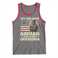 Proud Air Force Grandma Tank Top My Soldier Airman Calls Me Grandma US Flag - Wonder Print Shop