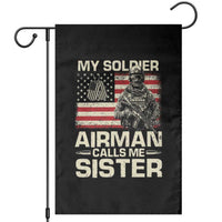 Proud Air Force Sister Garden Flag My Soldier Airman Calls Me Sister US Flag - Wonder Print Shop
