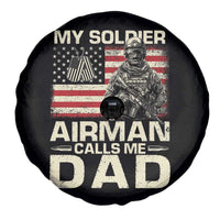 Proud Air Force Dad Spare Tire Cover My Soldier Airman Calls Me Dad US Flag - Wonder Print Shop