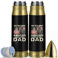 Proud Air Force Dad Bullet Tumbler My Soldier Airman Calls Me Dad US Flag - Wonder Print Shop