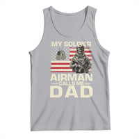 Proud Air Force Dad Tank Top My Soldier Airman Calls Me Dad US Flag - Wonder Print Shop