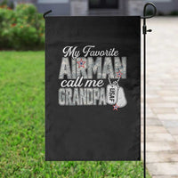 Proud Air Force Family Garden Flag My Favorite Airman Calls Me Grandpa - Wonder Print Shop