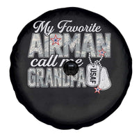 Proud Air Force Family Spare Tire Cover My Favorite Airman Calls Me Grandpa - Wonder Print Shop