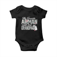 Proud Air Force Family Baby Onesie My Favorite Airman Calls Me Grandpa - Wonder Print Shop