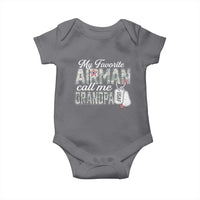 Proud Air Force Family Baby Onesie My Favorite Airman Calls Me Grandpa - Wonder Print Shop