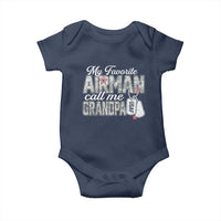 Proud Air Force Family Baby Onesie My Favorite Airman Calls Me Grandpa - Wonder Print Shop