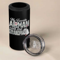 Proud Air Force Family 4 in 1 Can Cooler Tumbler My Favorite Airman Calls Me Grandpa - Wonder Print Shop