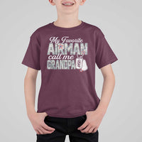Proud Air Force Family T Shirt For Kid My Favorite Airman Calls Me Grandpa - Wonder Print Shop