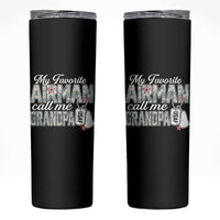 Proud Air Force Family Skinny Tumbler My Favorite Airman Calls Me Grandpa - Wonder Print Shop