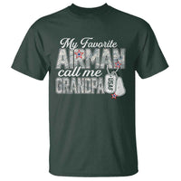 Proud Air Force Family T Shirt My Favorite Airman Calls Me Grandpa - Wonder Print Shop