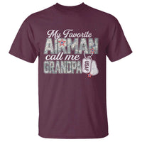 Proud Air Force Family T Shirt My Favorite Airman Calls Me Grandpa - Wonder Print Shop