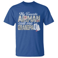 Proud Air Force Family T Shirt My Favorite Airman Calls Me Grandpa - Wonder Print Shop