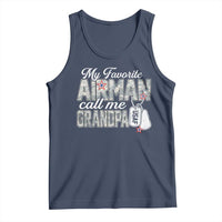 Proud Air Force Family Tank Top My Favorite Airman Calls Me Grandpa - Wonder Print Shop