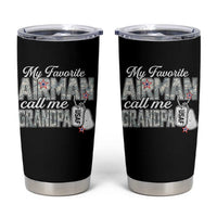 Proud Air Force Family Tumbler Cup My Favorite Airman Calls Me Grandpa - Wonder Print Shop