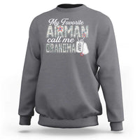 Proud Air Force Family Sweatshirt My Favorite Airman Calls Me Grandma - Wonder Print Shop