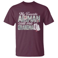Proud Air Force Family T Shirt My Favorite Airman Calls Me Grandma - Wonder Print Shop