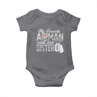 Proud Air Force Family Baby Onesie My Favorite Airman Calls Me Sister - Wonder Print Shop