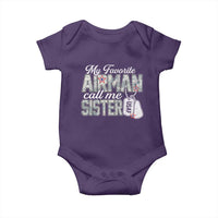 Proud Air Force Family Baby Onesie My Favorite Airman Calls Me Sister - Wonder Print Shop