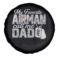 Proud Air Force Family Spare Tire Cover My Favorite Airman Calls Me Dad - Wonder Print Shop
