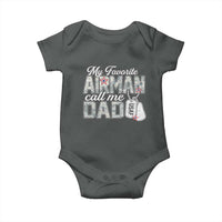Proud Air Force Family Baby Onesie My Favorite Airman Calls Me Dad - Wonder Print Shop