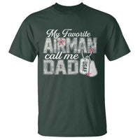 Proud Air Force Family T Shirt My Favorite Airman Calls Me Dad - Wonder Print Shop