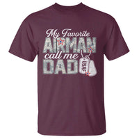 Proud Air Force Family T Shirt My Favorite Airman Calls Me Dad - Wonder Print Shop