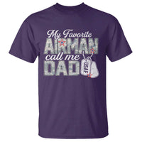 Proud Air Force Family T Shirt My Favorite Airman Calls Me Dad - Wonder Print Shop