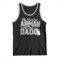 Proud Air Force Family Tank Top My Favorite Airman Calls Me Dad - Wonder Print Shop