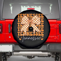 Vintage Tennessee Coquette Bow Spare Tire Cover Retro TN Orange Checkered Print US State