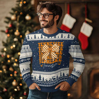 Vintage Tennessee Coquette Bow Ugly Christmas Sweater Retro TN Orange Checkered Print US State