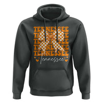 Vintage Tennessee Coquette Bow Hoodie Retro TN Orange Checkered Print US State
