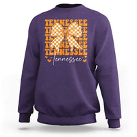 Vintage Tennessee Coquette Bow Sweatshirt Retro TN Orange Checkered Print US State
