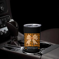 Vintage Tennessee Coquette Bow Tumbler Cup Retro TN Orange Checkered Print US State