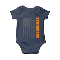Vintage Tennessee Baby Onesie Retro Orange TN USA Flag Patriotic US State