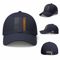 Vintage Tennessee Baseball Cap Retro Orange TN USA Flag Patriotic US State