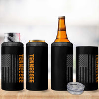 Vintage Tennessee 4 in 1 Can Cooler Tumbler Retro Orange TN USA Flag Patriotic US State
