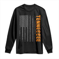 Vintage Tennessee Long Sleeve Shirt Retro Orange TN USA Flag Patriotic US State