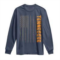 Vintage Tennessee Long Sleeve Shirt Retro Orange TN USA Flag Patriotic US State