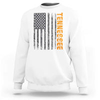 Vintage Tennessee Sweatshirt Retro Orange TN USA Flag Patriotic US State