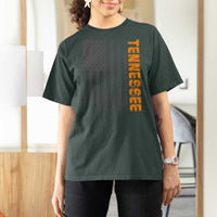 Vintage Tennessee T Shirt For Women Retro Orange TN USA Flag Patriotic US State
