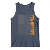 Vintage Tennessee Tank Top Retro Orange TN USA Flag Patriotic US State