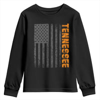 Vintage Tennessee Youth Sweatshirt Retro Orange TN USA Flag Patriotic US State