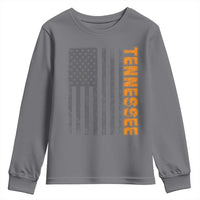 Vintage Tennessee Youth Sweatshirt Retro Orange TN USA Flag Patriotic US State