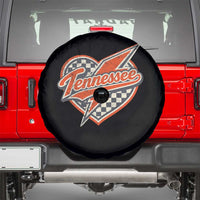 Vintage Tennessee Spare Tire Cover Checkered Heart Love TN Orange US State